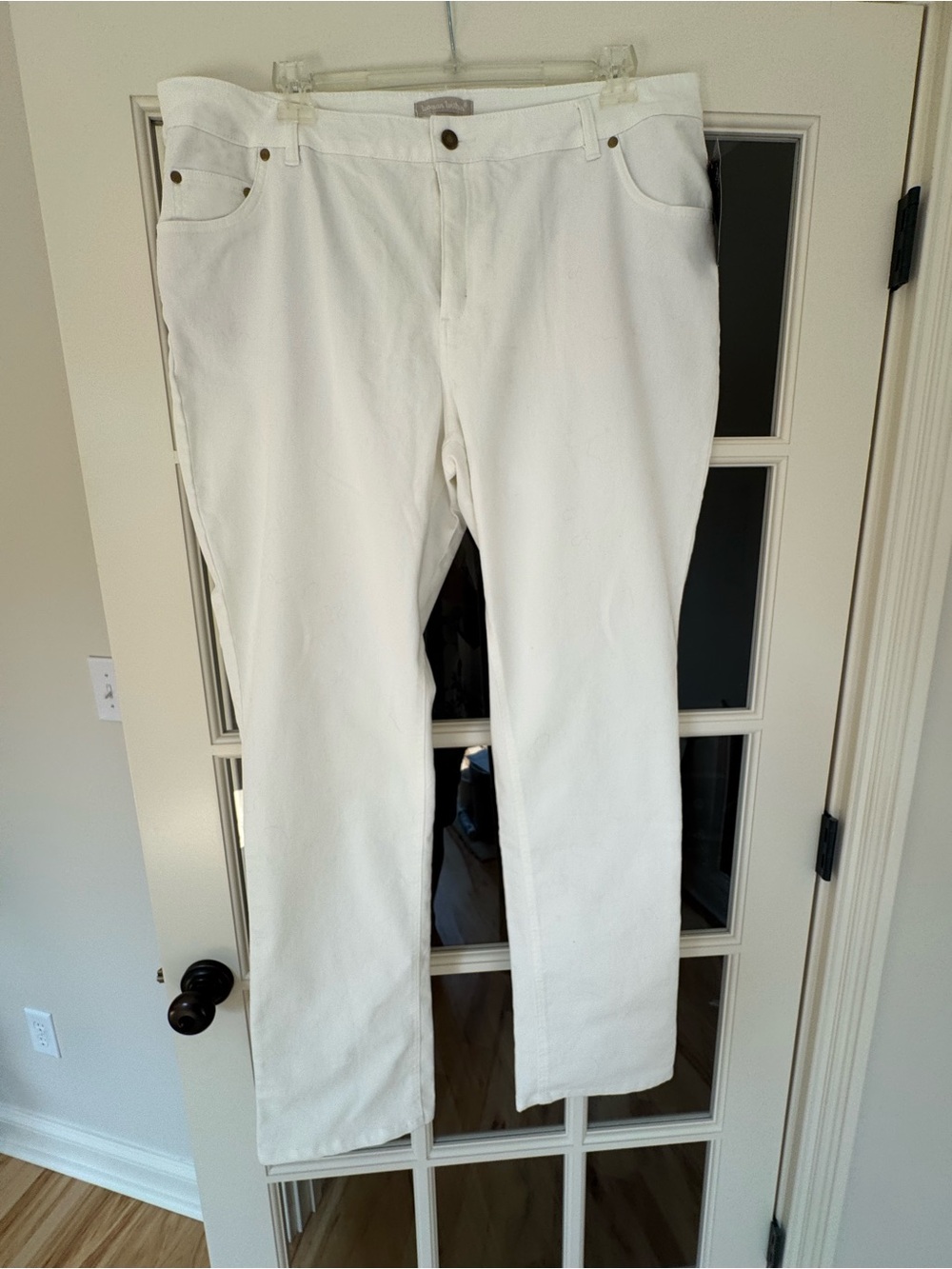 Woman Within White Straight-Leg Jeans 20W Tall